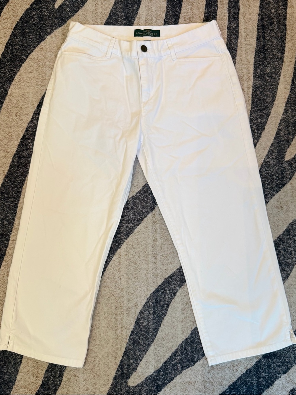 NWOT LRL LAUREN RALPH LAUREN CAPRI PANTS CLASSIC MID CALF COTTON SIZE 4